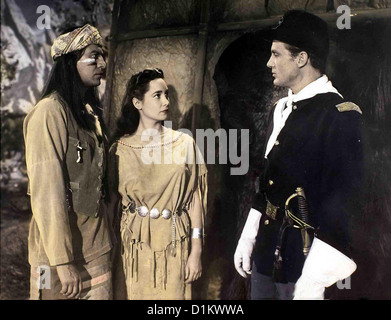 Auf Kriegspfad  Conquest Cochise  John Hodiak, Joy Page, Robert Stack Cochise (John Hodiak,l) und Major Burke (Robert Stack) Stock Photo