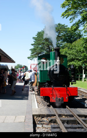 The restored Lynton and Barnstaple Railway, Woody Bay Station, Exmoor ...