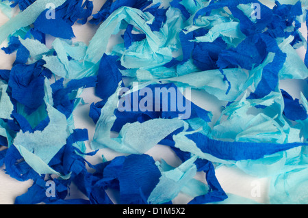 Background of many colorful pieces of torn paper Stock Photo