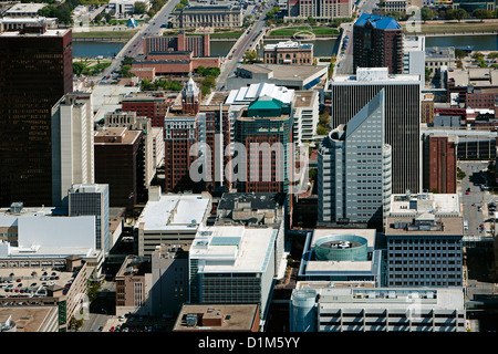 aerial photograph Des Moines, Iowa Stock Photo