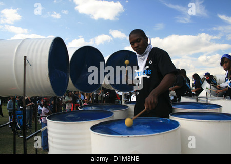 Panorama - steel bands competition in London Stock Photo