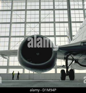 Jet engine in black and white colors Stock Photo - Alamy