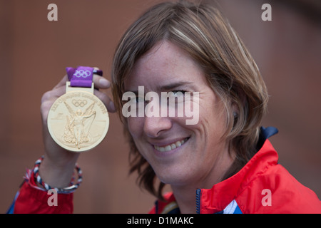 Katherine Grainger, Scottish gold medalist Olympian, for rowing, at the 2012 London Olympics. Stock Photo