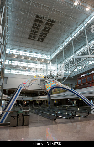 concourse B at Denver International Airport Colorado USA Stock Photo