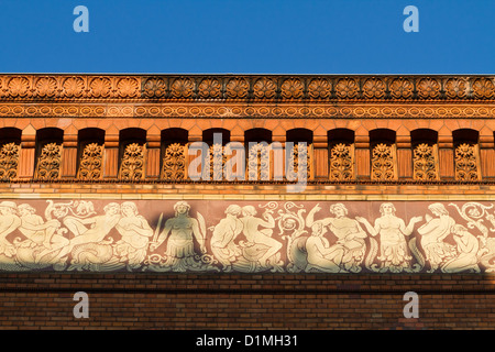 Exterior Facade with Wall Painting in Berlin, Germany Stock Photo