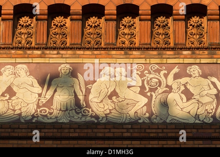 Exterior Facade with Wall Painting in Berlin, Germany Stock Photo