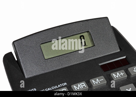 Calculator Display displaying 0 Stock Photo