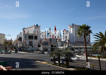 excalibur hotel and casino on the Las Vegas boulevard strip Nevada USA Stock Photo