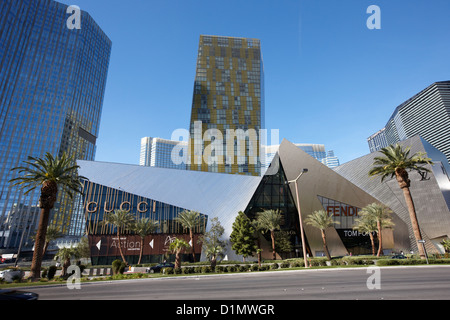 citycenter development including the veer towers and the crystals shopping area Las Vegas Nevada USA Stock Photo