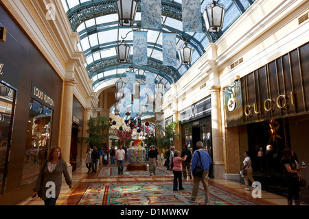 the bellagio hotel and casino shops Las Vegas Nevada USA Stock Photo