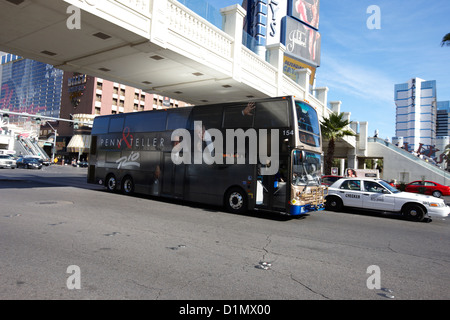 the deuce double deck bus on the Las Vegas strip Nevada USA Stock Photo