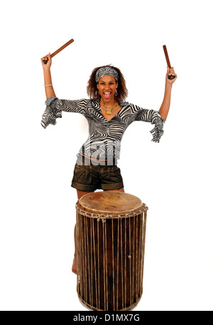 Festival African drummer. Sangbar, Doum Doum drum. Stock Photo