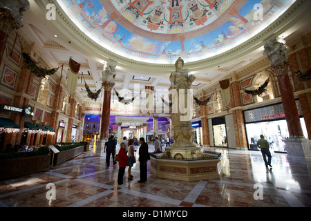 foyer and entrance to the forum shops at caesars palace luxury hotel and casino Las Vegas Nevada USA Stock Photo