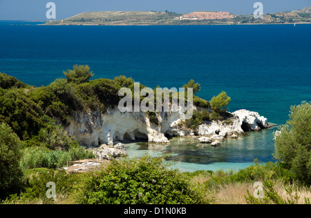 Kalamia Beach, Lassi Argostoli, Kefalonia, Ionian Islands, Greece. Stock Photo