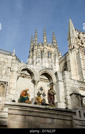 Burgos Cathedral. The Cathedral of Burgos in city centre of Burgos, Castile and leon, Spain. Stock Photo