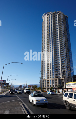 allure luxury condominium tower on west sahara avenue Las Vegas Nevada USA Stock Photo