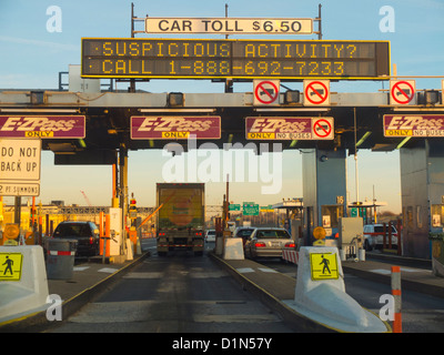 toll booth at the Whitestone bridge Stock Photo