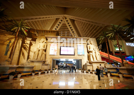 interior of the pyramid at the luxor resort hotel and casino Las Vegas Nevada USA Stock Photo