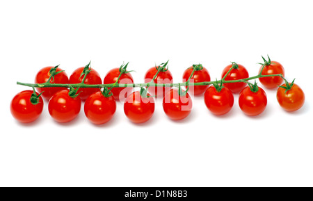 cherry tomatoes isolated on a white background Stock Photo - Alamy