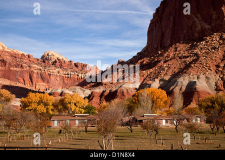 fruit farm at Capitol Reef National Park in Utah, United States of America, USA Stock Photo