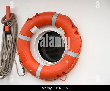 Red safe guard ring, Stock image