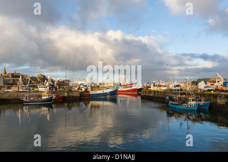 Safe in Fraserburgh Harbour Stock Photo