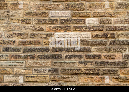 An aged brick wall, showcasing textures and patterns in natural tones in Prague Stock Photo