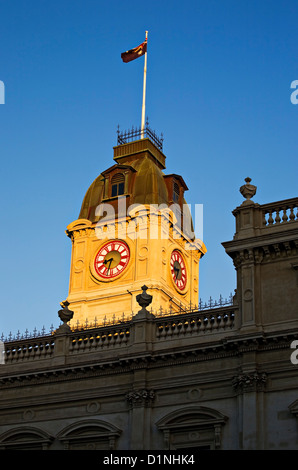 Ballarat Australia / The facade of the circa 1872 Ballarat Town Hall in Victoria Australia Stock Photo