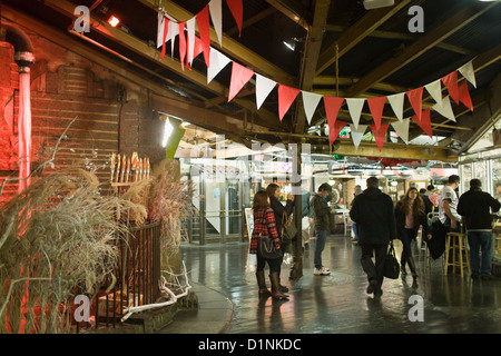 Chelsea Market, enclosed urban food court and shopping mall, NYC, in former Nabisco Factory where Oreo Cookies were invented. Stock Photo