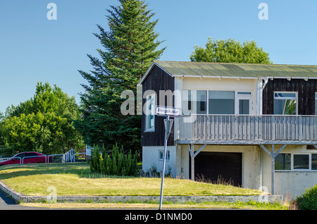 Hella village. Iceland Stock Photo