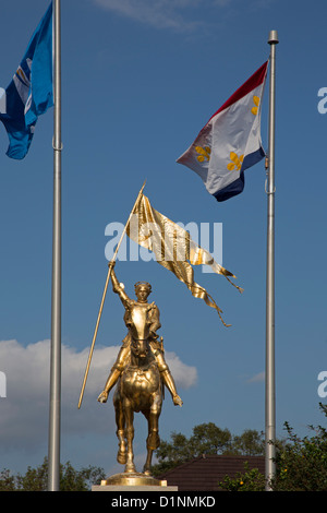 Statue of Joan of Arc on horseback in the French Quarter of New Orleans. Stock Photo