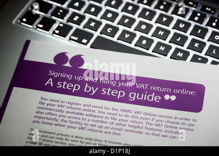 Guide to filing VAT return online Stock Photo