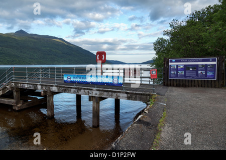 Ferry landing pier at Tarbet on Loch Lomond, Scotland Stock Photo