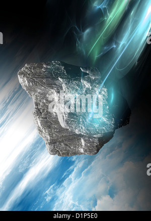 Near-Earth asteroid, artwork Stock Photo