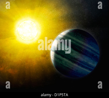 Alien planet, artwork Stock Photo