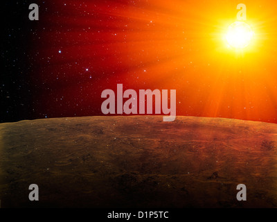 Alien planet, artwork Stock Photo