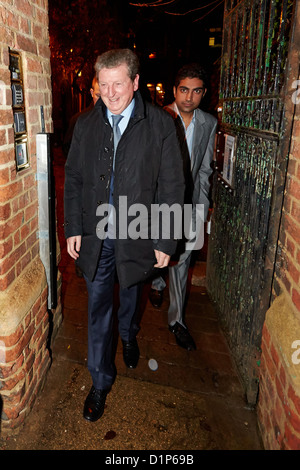 England football manager Roy Hodgson (pictured left) leaves after addressing the Oxford Union Stock Photo