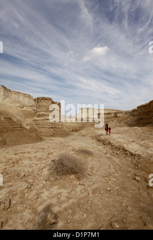 Marl stone formations. Eroded cliffs made of marl. Stock Photo