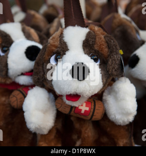 Souvenir soft toys, Zermatt, Valais Canton, Switzerland Stock Photo