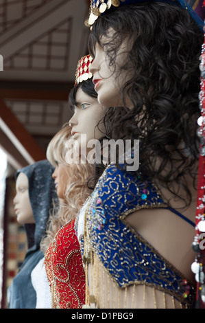 Traditional Turkish belly dancer's costumes at a store in Grand Bazaar, Istanbul, Turkey Stock Photo