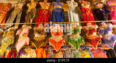 Traditional Turkish belly dancer's costumes at a store in Grand Bazaar, Istanbul, Turkey Stock Photo