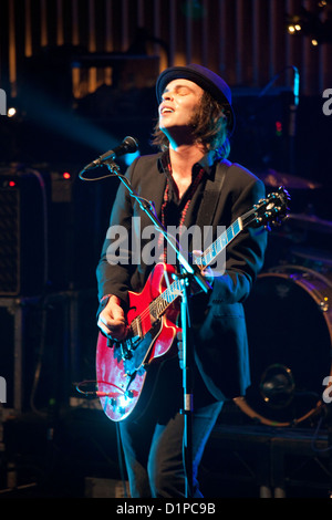 Gaz Coomes and Supergrass Rock band in Concert at The regal in Oxford 2009 Stock Photo