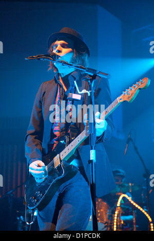 Gaz Coomes and Supergrass Rock band in Concert at The regal in Oxford 2009 Stock Photo