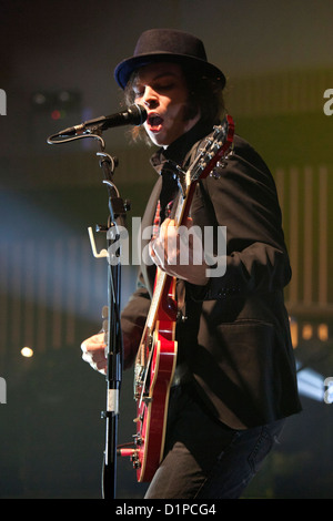 Gaz Coomes and Supergrass Rock band in Concert at The regal in Oxford 2009 Stock Photo