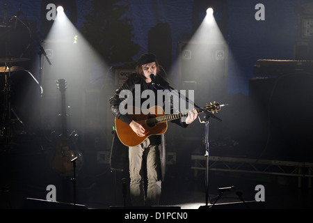 Gaz Coomes and Supergrass Rock band in Concert at The regal in Oxford 2009 Stock Photo