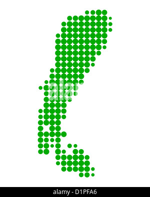 Map of Lake Neusiedl Stock Photo