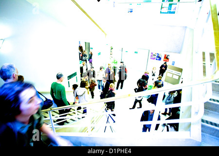 Students at SOAS on the stairs Stock Photo