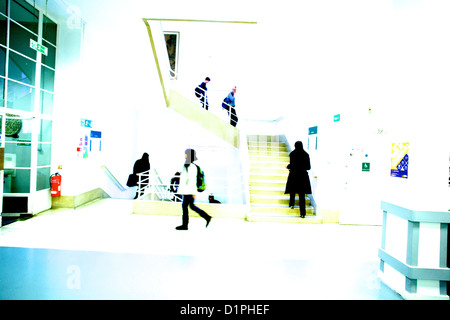 students walking up and down stairs in SOAS Stock Photo