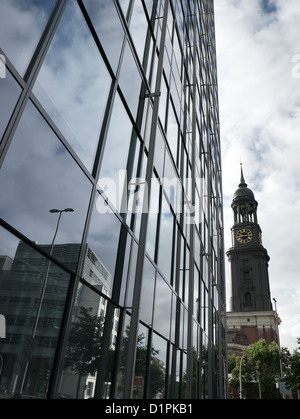 Office Building on Ludwig-Erhard-Straße in Hamburg, Germany. Stock Photo