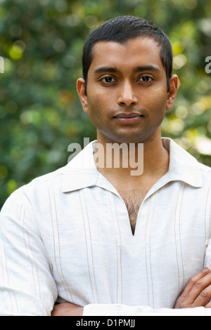 Serious Indian man Stock Photo